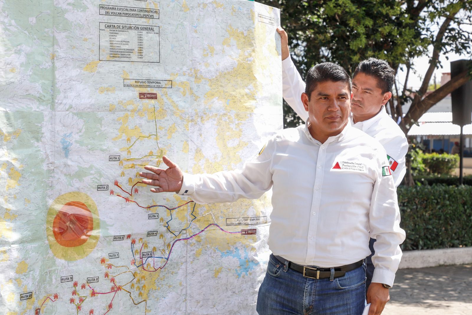 Confianza y protección ante el Popocatépetl: Gobierno de Puebla refuerza rutas de evacuación
